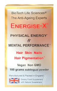 Energise-X Drink & Sublingual Powder, NAD+ NMN CoQ10 Vitamins - Increase Energy, Reduce Fatigue - Anti-Ageing