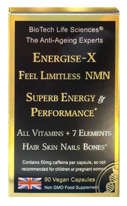 Energise-X NMN: Genius & Feel Limitless pills - Maximum Physical Energy & Mental Performance - All Vitamins & Minerals