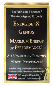 Energise-X NMN: Genius & Feel Limitless pills - Maximum Physical Energy & Mental Performance - All Vitamins & Minerals
