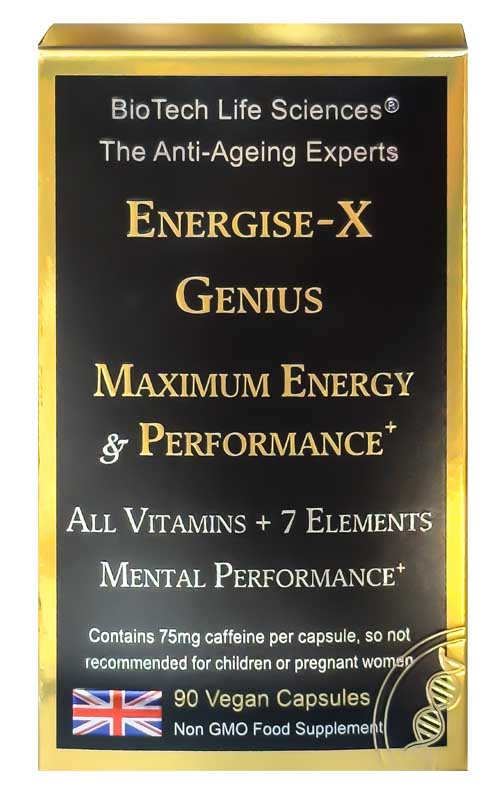 Energise-X NMN: Genius & Feel Limitless pills - Maximum Physical Energy & Mental Performance - All Vitamins & Minerals