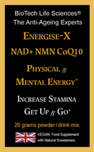 Load image into Gallery viewer, Energise-X Drink &amp; Sublingual Powder, NAD+ NMN CoQ10 Vitamins - Increase Energy, Reduce Fatigue - Anti-Ageing
