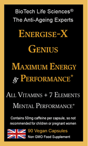 Energise-X NMN: Genius & Feel Limitless pills - Maximum Physical Energy & Mental Performance - All Vitamins & Minerals