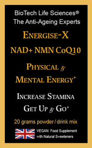 Energise-X Drink & Sublingual Powder, NAD+ NMN CoQ10 Vitamins - Increase Energy, Reduce Fatigue - Anti-Ageing