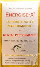 Load image into Gallery viewer, Energise-X FEEL LIMITLESS &amp; GENIUS pills - Maximum Physical Energy &amp; Mental Performance - Excellent Exam &amp; Study aid - 1,000 mg NMN CoQ10 Citicoline All Vitamins &amp; Minerals
