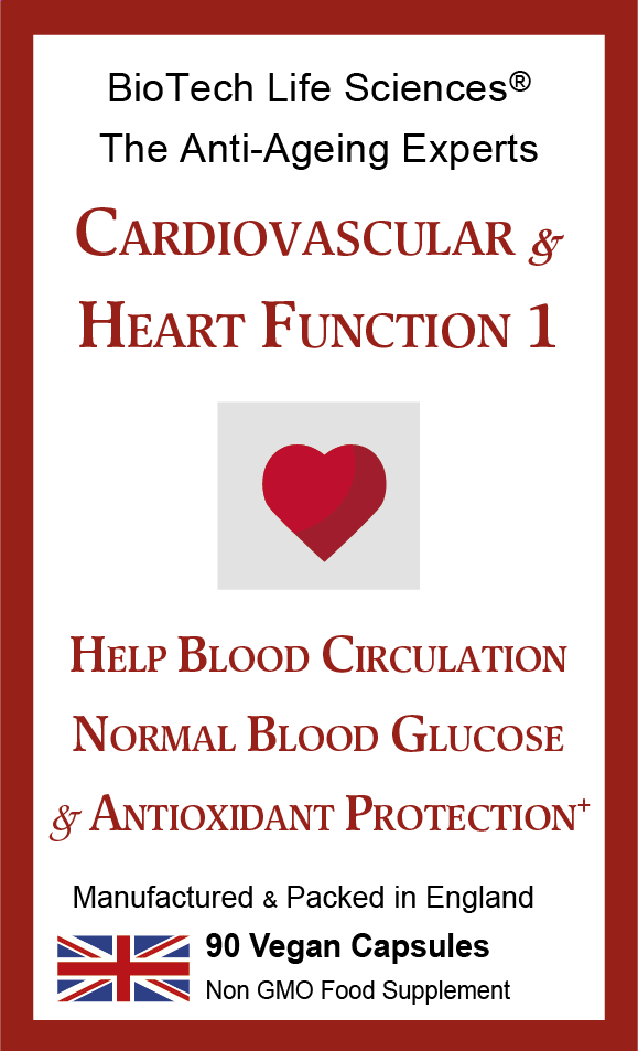 Cardiovascular Heart Function 1 -  Help Blood Circulation Normal Blood Glucose + Antioxidant Protection