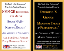 Load image into Gallery viewer, FEEL ALIVE - NMN-XR:  NMN Resveratrol + All Vitamins &amp; Minerals, Anti-Ageing, Energy, Virility &amp; Fertility, Peri &amp; Menopause Support - unisex
