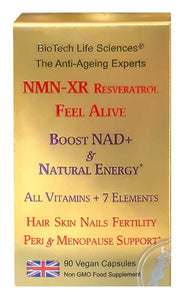 FEEL ALIVE - NMN-XR:  NMN Resveratrol + All Vitamins & Minerals, Anti-Ageing, Energy, Virility & Fertility, Peri & Menopause Support - unisex