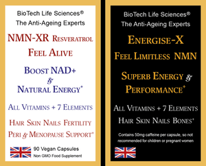 FEEL ALIVE - NMN-XR:  NMN Resveratrol + All Vitamins & Minerals, Anti-Ageing, Energy, Virility & Fertility, Peri & Menopause Support - unisex