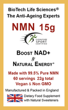 Load image into Gallery viewer, NAD+ NMN Resveratrol Drink &amp; Sublingual Powder - Pharmaceutical Purity &gt;99.5
