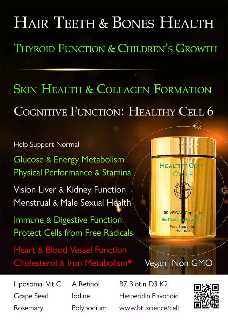 Cell 6: Hair Skin Bones, Menstrual & Prostate Sexual Health, Liver & Kidney Function